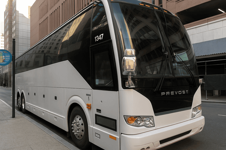 a Charter Bus Rental Sunnyvale coach bus